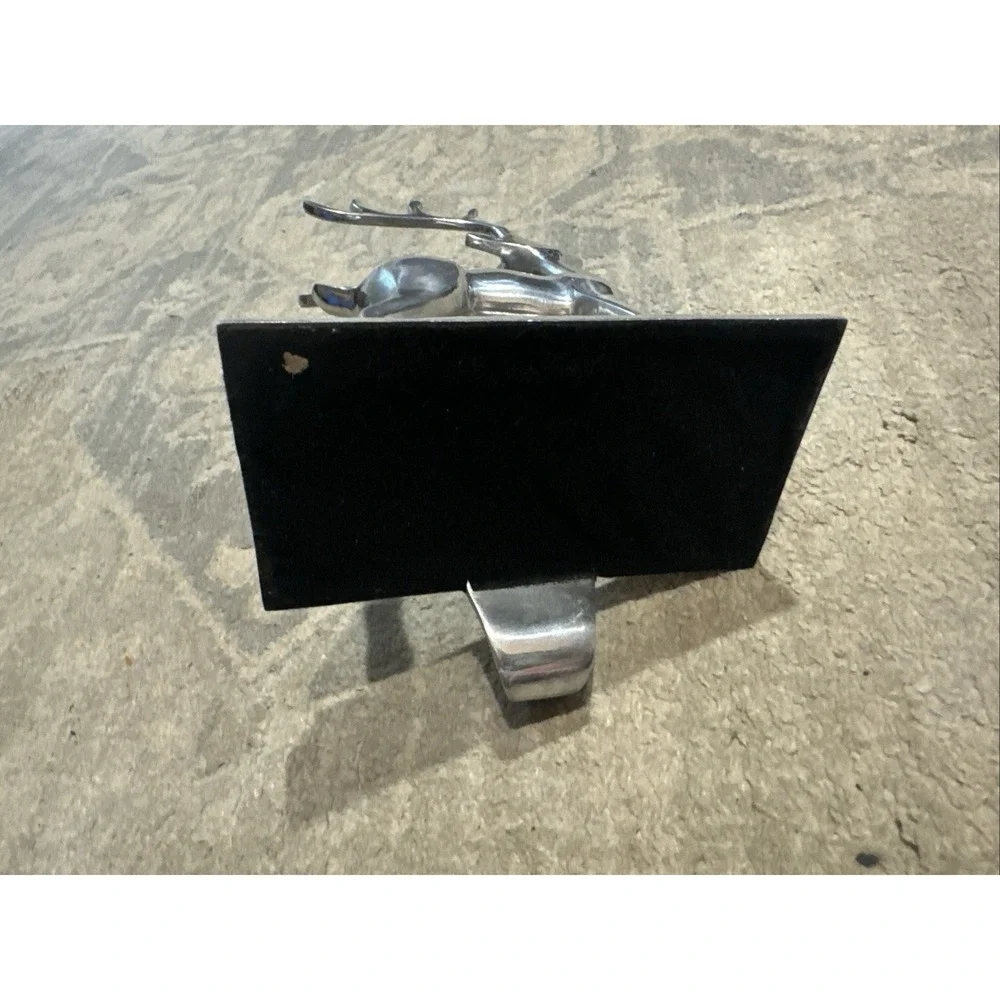 Reindeer Heavy Silver Mantel Hook Stocking‎ Holder Hanger